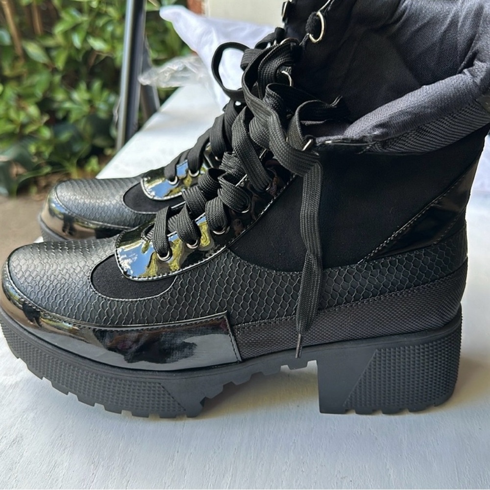EGO black combat boots